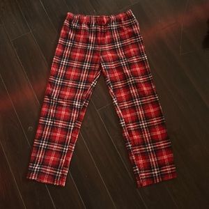 these are plaid pj pants. i’m selling them because they are too big for me